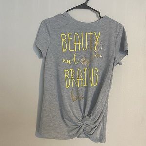 NWOT Disney Beauty and the Beast Gray Shirt Small